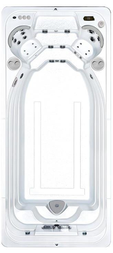 a white bathtub with a round top