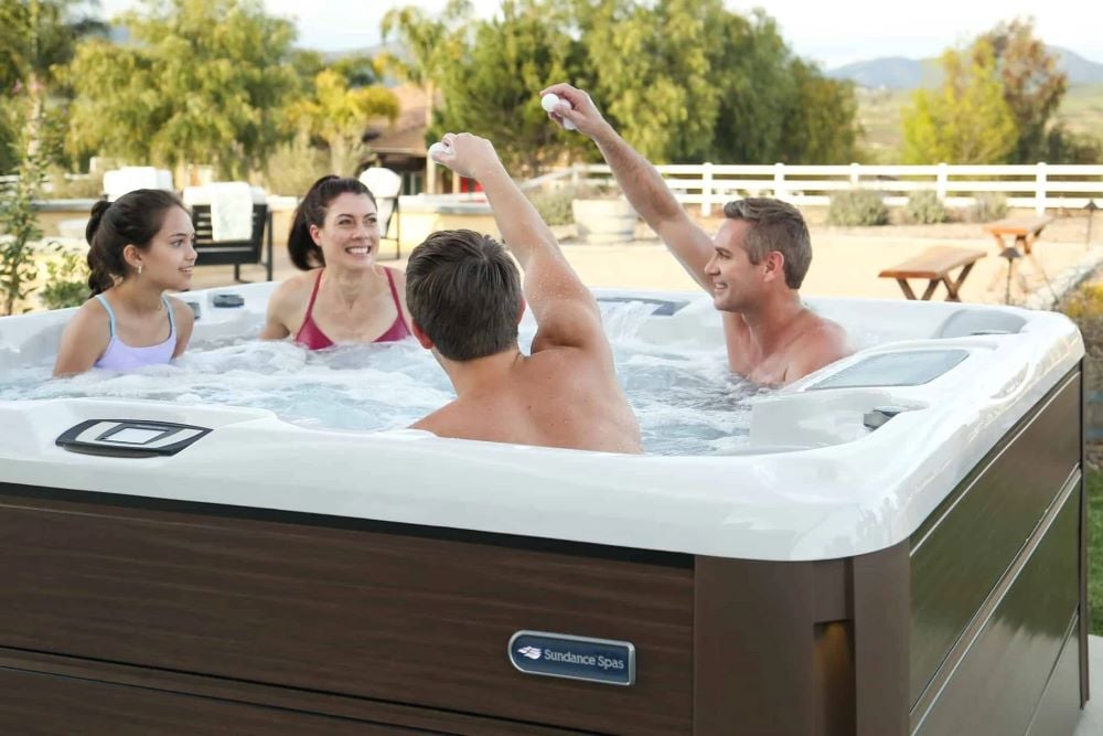 spend more time outside with your family, with a sundance spa