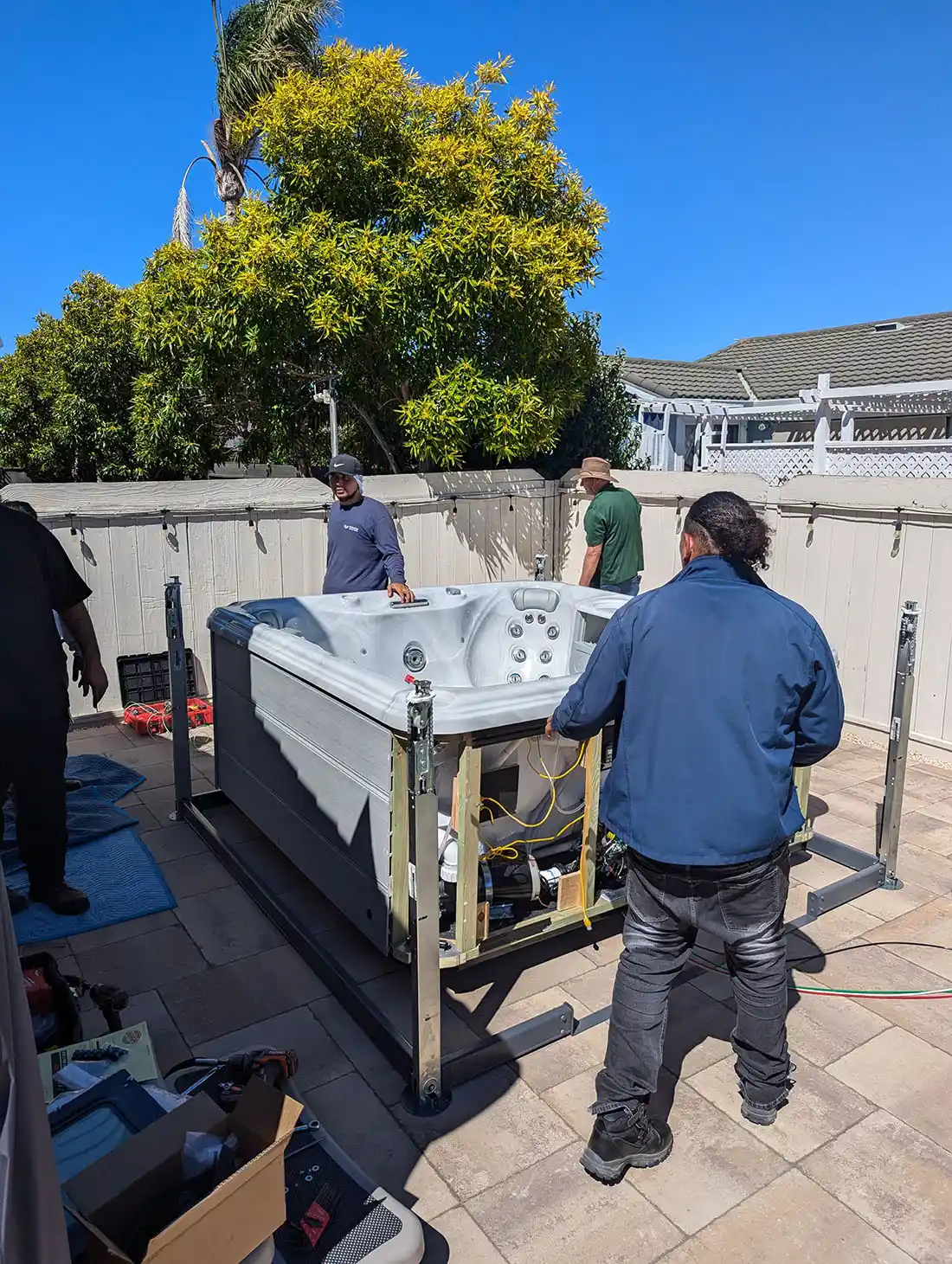 Paradise Valley Spas installation team
