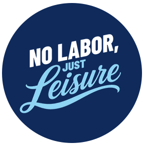 no labor logo with dark bg